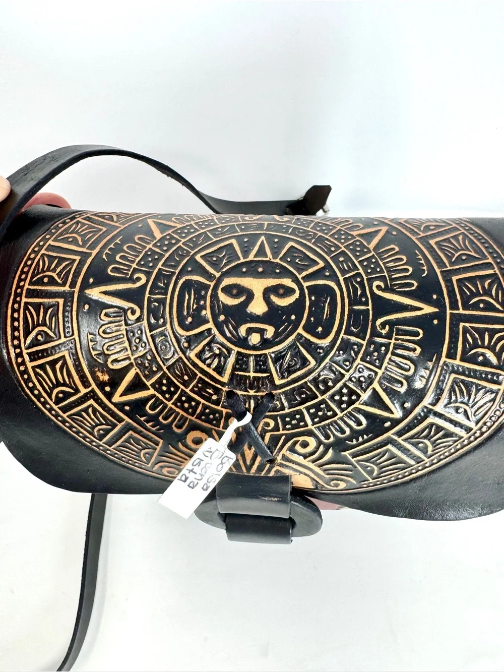 Handcrafted NWT Artisan Hand-Tooled Mexican Leather Crossbody Shoulder Bag